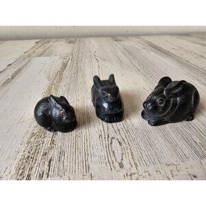 Vintage artisan rabbit bunny decor marble set Easter cute unique‎ vintage